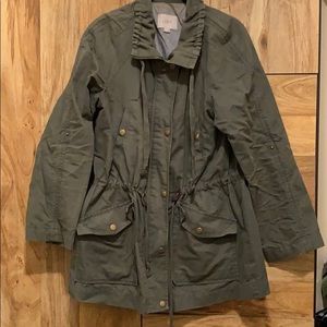 LOFT linen and Cotten blend utility jacket. Size M